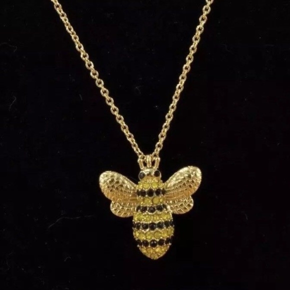 🐝HP🐝NWOT Kate Spade Picnic Perfect Pave Bee Set - Picture 3 of 7